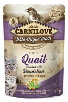 CARNILOVE cat kapsa STERILISED QUAIL/dandelion - 24 x 85g