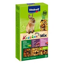 Vitakraft krekry Trio-Mix pre zakrpatené králiky - 1 x 3 mix (zelenina, oriešky, lesné plody)