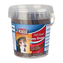 Pochúťka dog HAPPY stripes hovädzie pásky (trixie) - 500g