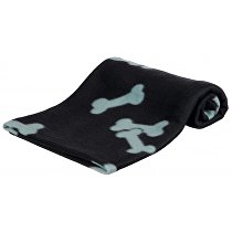 Fleecová deka pre psov Beany Black and bone 100x70cm TR