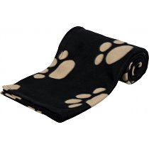 Fleecová deka pre psov Barney Čierno-hnedé labky 150x100cm TR