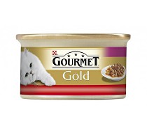 Gourmet Gold cons. jemná paštéta pre mačky s hovädzím mäsom 85g