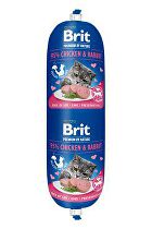 Brit Premium Cat by Nature Sausage Chicken&Rabbit 180g + Množstevná zľava