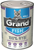 GRAND konz. mačka deluxe 100% rybia 400g + Množstevná zľava zľava 15%