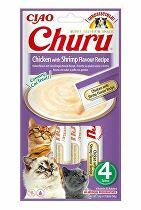 E-shop Churu Cat kuracie mäso s príchuťou kreviet 4x14g + Množstevná zľava