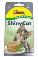 Gimpet cat cons. ShinyCat tuniak/kočičia tráva 2x70g