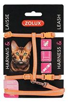 Postroj pre mačky s vodítkom 1,2 m oranžový Zolux