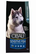 CIBAU Dog Adult Sensitive Fish&Rice 12kg + 2kg ZADARMO