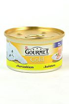 Gourmet Gold cons. jemná paštéta pre mačky s kuracím mäsom 85g