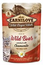 CARNILOVE cat kapsa ADULT WILD Boar/chamomile - 24 x 85g