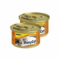 E-shop Gimpet cat cons. Shiny Cat kuracie mäso + papája 2x70g + Množstevná zľava zľava 15%