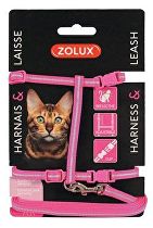 Postroj pre mačky s vodítkom 1,2 m ružový Zolux
