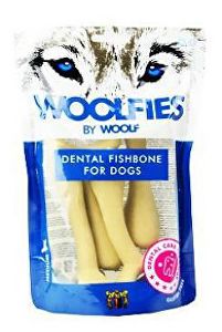 Pochúťka dentálna Woolfies Dental Fishbone M 200g