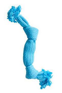 Hračka pre psov BUSTER Pískacie lano, modrá, 35 cm, M