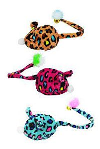 Textilná hračka mačka s myšou so zvončekom mix farieb Zolux