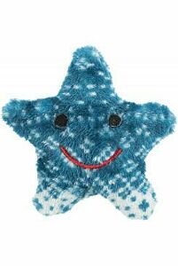 Vianočná hračka mačka hviezda modrá plyšová 1ks TR