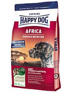 Happy Dog Supreme Sensible AFRICA pštros, zemiaky 4kg