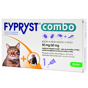 Fypryst combo spot-on 50/60 mg pre mačky a fretky 1 pip
