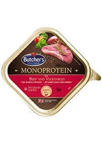 Monoproteín pre psov Butcher's Dog s hovädzím mäsom a zelenými mäsami. 390g