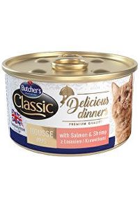 Butcher's Cat Class.Delic.Dinners losos+krevety cons85g