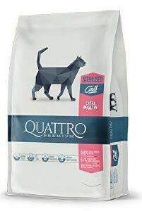 QUATTRO Cat Dry Premium pre všetky plemená Sterilné. Hydina 400g