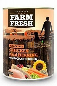 Farm Fresh Dog Chicken&Herring+Cranberries konzerva 800g