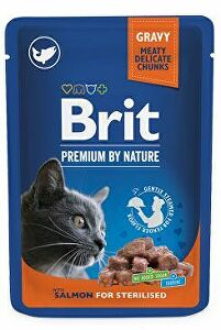 Brit Premium Cat vrecko Salmon for Sterilised 100g