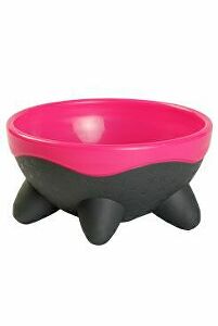 Plastová miska pre psov UFO 750ml ružová KW