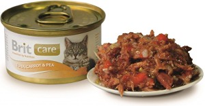 Brit Care Cat cons.tuniak, mrkva a hrášok 80g