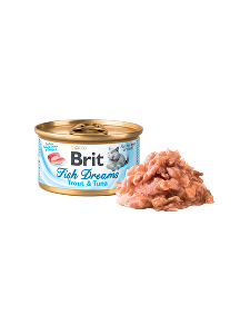 Brit Cat cons Brit Fish Dreams pstruh a tuniak 80g