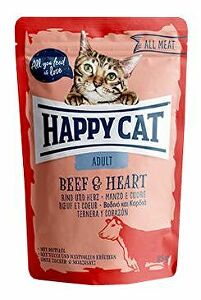 Happy Cat pocket All Meat Adult Rind & Herz 85g