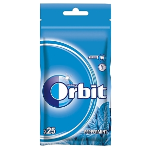Žuvačky Orbit dražé Mätové vrecko 25ks n.s.