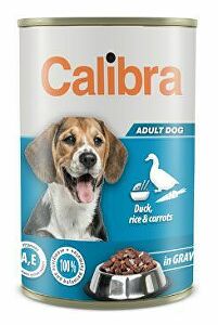 Calibra Dog konz.kačacie+ryža+mrkva v omáčke 1240g NEW