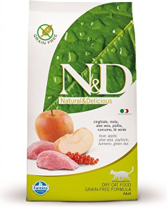 N&D Grain Free CAT Adult Boar & Apple 5kg