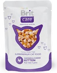 Brit Care Mačky KITTEN Chicken & Cheese Pouch 80g