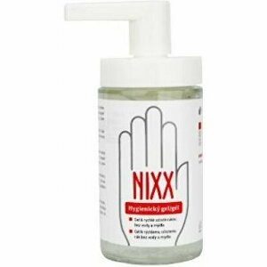 NIXX hygienický gél na ruky s dávkovačom, ako sklo200ml