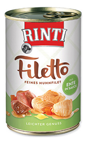 Rinti Dog Filetto kuracie mäso v konzerve + kaša v šťave 420g