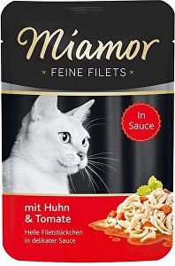 Miamor Cat Filetová kapsa z kuracieho mäsa + paradajky v džúse 100g