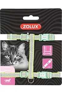 Postroj pre mačky SHINY nylon zelený Zolux