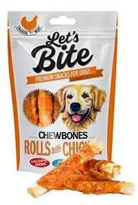 Brit Let's Bite Chewbones Rolls & Chicken 110g