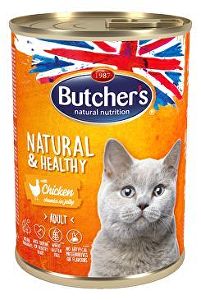 Butcher's Cat Natur.&Healthy kuracie kúsky v želé 400g