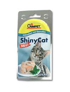 Gimpet cat cons. ShinyCat kuracie mäso/krevety 2x85g