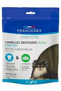 Francodex Relax XS žuvacie plátky pre psov 15ks