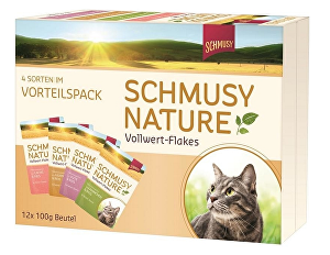 Schmusy Cat Nature vločky 4x3x100g multipack