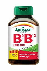JAMIESON Vitamíny B6 B12 + kyselina listová 110 tbl