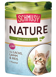 Schmusy Cat Nature Menu kapsa Junior losos + jahňacie 100g