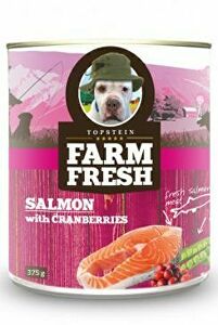 Farm Fresh Dog Losos s brusnicami v konzerve 750g