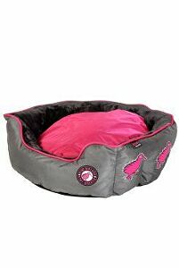 Bežecká oválna posteľ XL ružovo-šedá KW