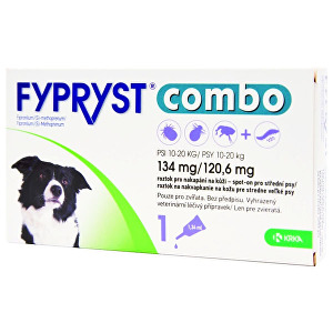 Fypryst combo spot-on 134/120,6 mg mužský stredný 1 pip