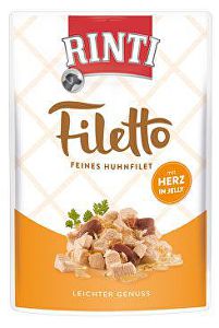 Rinti Dog pocket Filetto kuracie mäso+kuracie srdce v želé 100g